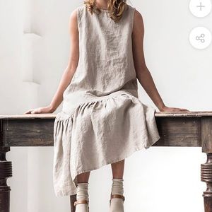 Made In Italy Brand Linen Dress